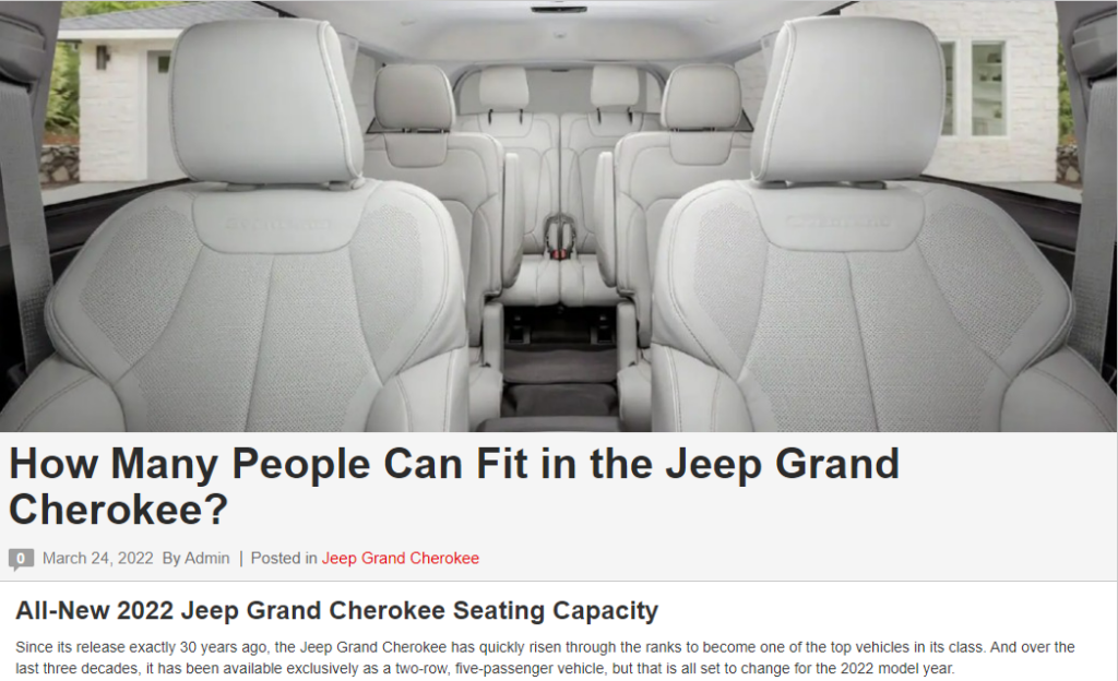 2022 Jeep Grand Cherokee blog screenshot