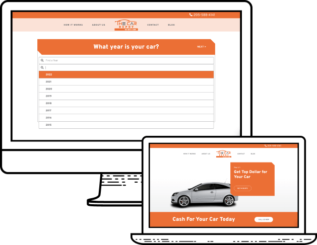 The cardepot website wireframe