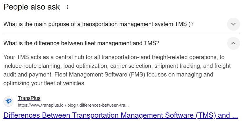 TrasnPlus People Also Ask Feature