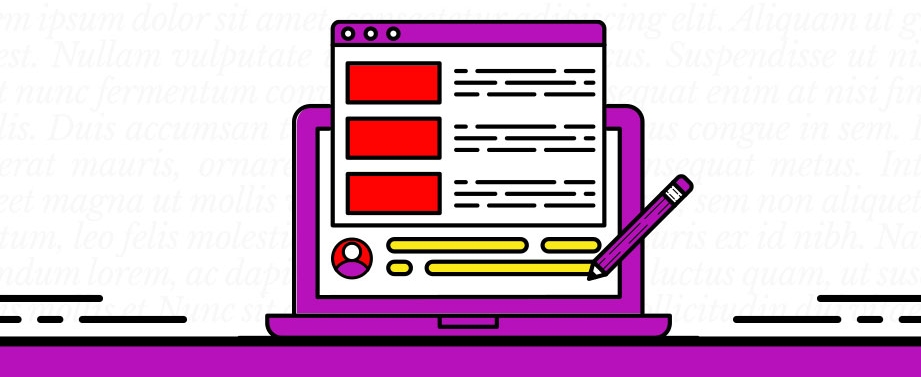 Lists of articles on a screen